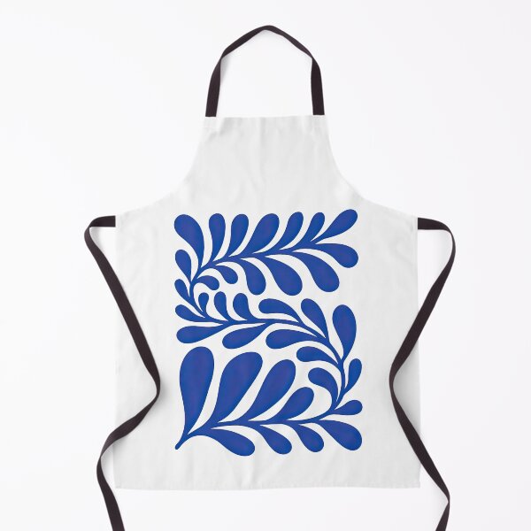 Item preview, Blue Abstract Leaf Branch Pattern Modern Botanical Art designed and sold by ArtfulWeave.