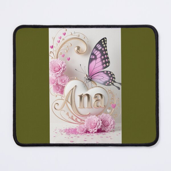 Item preview, Pretty Pink Butterfly with Ana Name Art designed and sold by Sarah Turner.