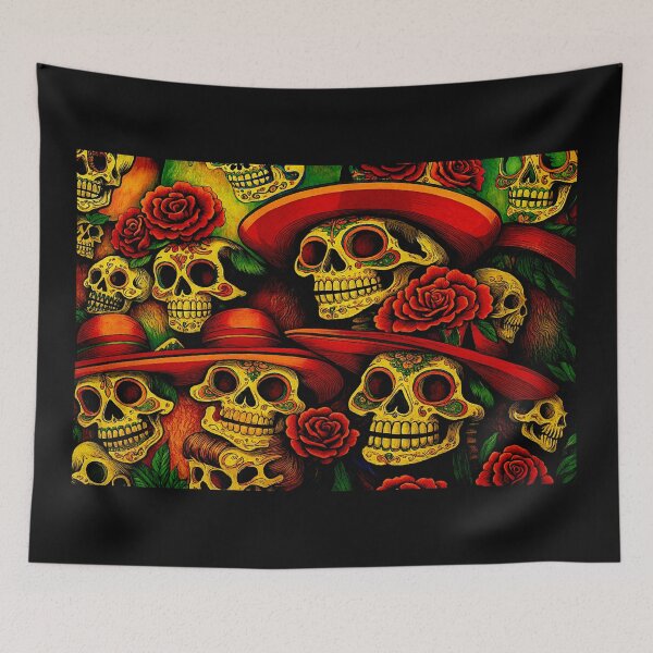 Item preview, The Mexican Dia de los Muertos Skulls #1 designed and sold by Helios Be. Lavsh.