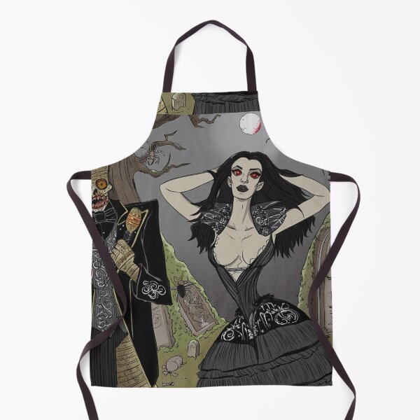 Item preview, Fancy dapper Undead Mummy man and Vampire girl cool horror art designed and sold by Vintage Designs +.