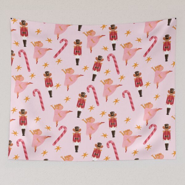 Item preview, Pink Nutcracker Ballet, Candy Canes & Mice  designed and sold by KittyStrand.