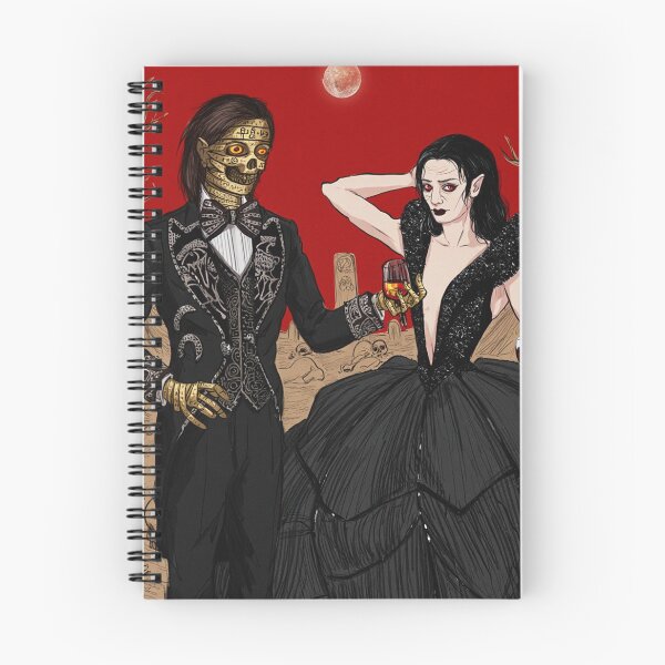 Item preview, Fancy dapper Undead Mummy man and Vampire girl cool horror art designed and sold by Vintage Designs +.