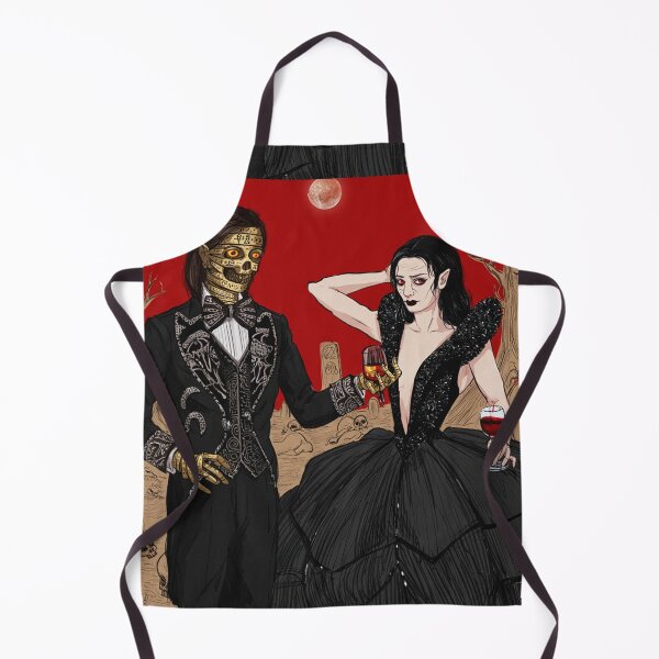 Item preview, Fancy dapper Undead Mummy man and Vampire girl cool horror art designed and sold by Vintage Designs +.