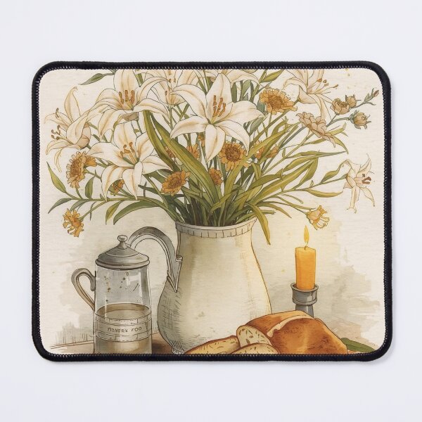 Item preview, Lily Table – Cottagecore Farmhouse Still Life designed and sold by Deezyned.