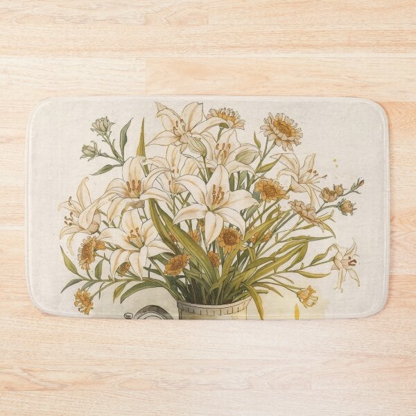 Item preview, Lily Table – Cottagecore Farmhouse Still Life designed and sold by Deezyned.