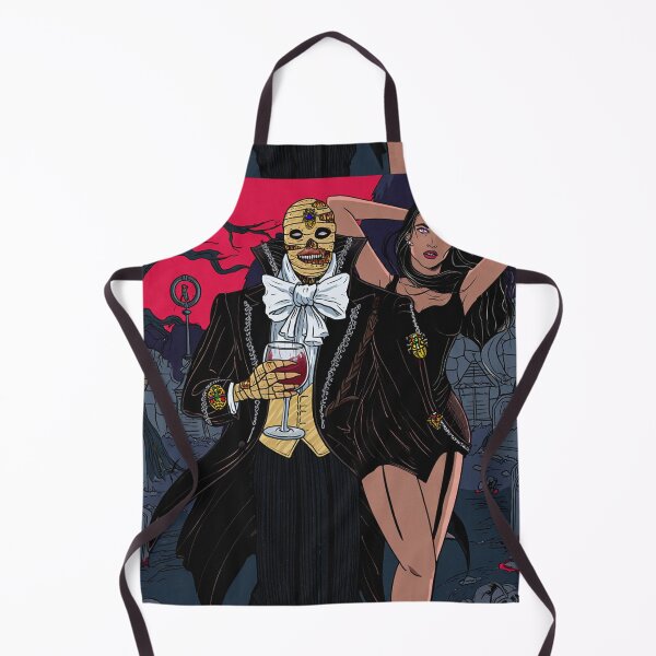 Item preview, Fancy dapper Undead Mummy man and Vampire girl cool horror art designed and sold by Vintage Designs +.