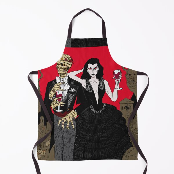 Item preview, Fancy dapper Undead Mummy man and Vampire girl cool horror art designed and sold by Vintage Designs +.