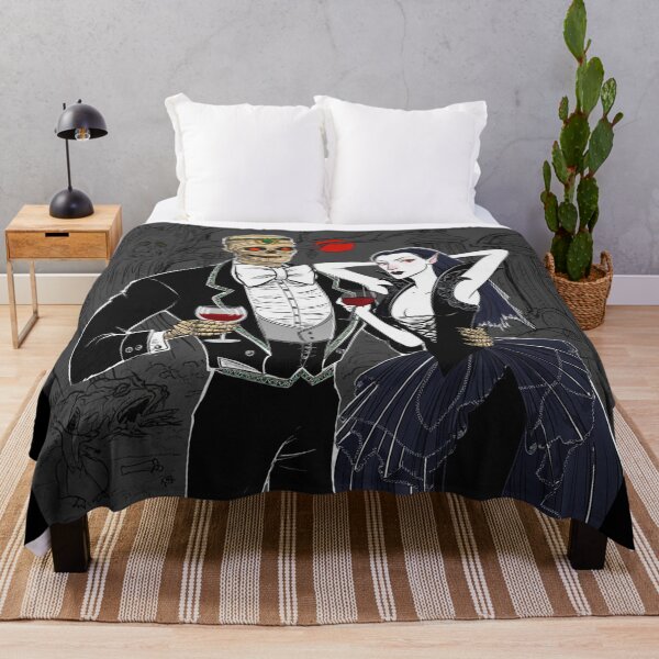 Item preview, Fancy dapper Undead Mummy man and Vampire girl cool horror art designed and sold by Vintage Designs +.