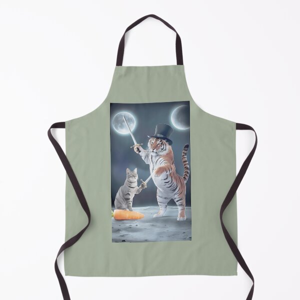 Item preview, Feline Duel Tiger vs Cat on the Moon designed and sold by Chad Jones.
