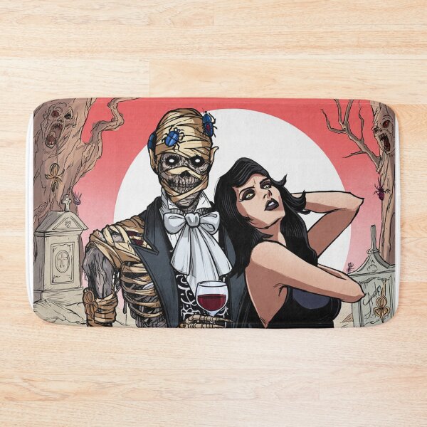 Item preview, Fancy dapper Undead Mummy man and Vampire girl cool horror art designed and sold by Vintage Designs +.