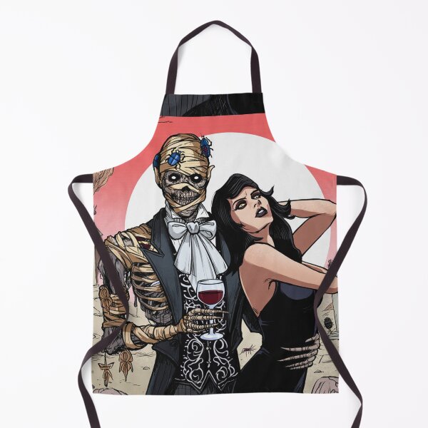 Item preview, Fancy dapper Undead Mummy man and Vampire girl cool horror art designed and sold by Vintage Designs +.