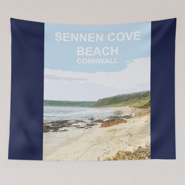 Item preview, Sennen Cove Cornwall.Cornish gift Kernow Travel location poster The Lizard designed and sold by BarbaraGlebska.