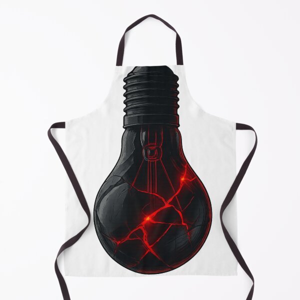 Item preview, T-shirt with lightbulb logo and red glow – minimalist modern design designed and sold by IdeaHub-Studio Base.