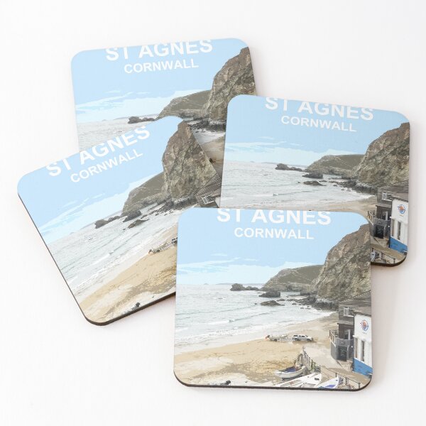 Item preview, St Agnes Cornwall.Cornish gift Kernow Travel location poster The Lizard designed and sold by BarbaraGlebska.