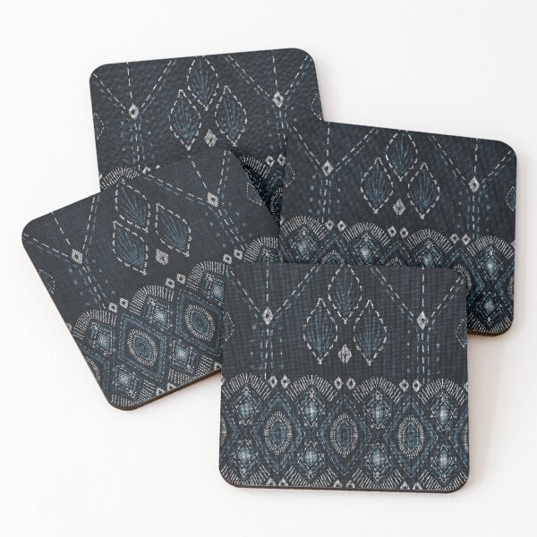 Item preview, Indigo Tribal Weaving Pattern with Geometric Motifs designed and sold by BUDDYLUU.