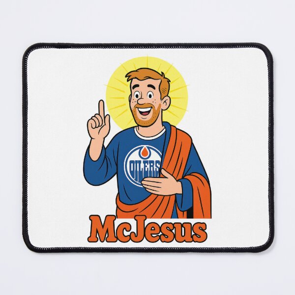 Item preview, McJesus – Edmonton Oilers Parody Art designed and sold by TheMemeVault.