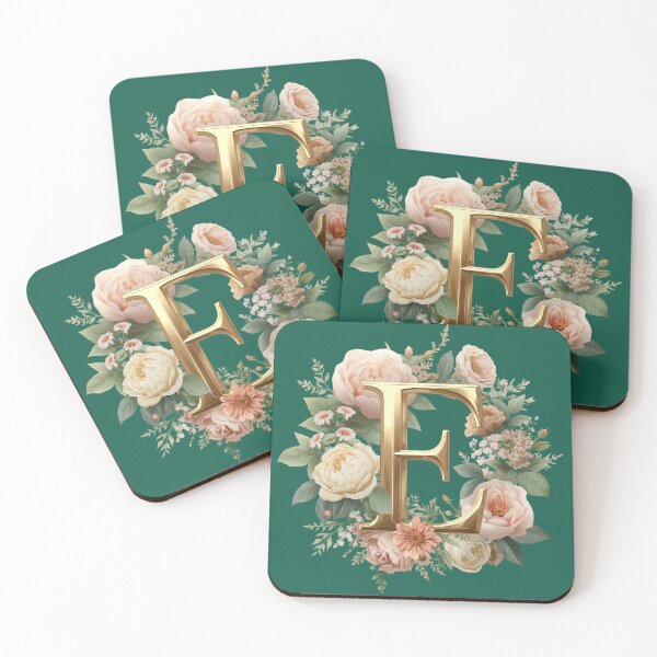 Artikelvorschau, Florales Monogramm Buchstabe E Wandkunst – Eleganter goldener Buchstabe E mit Rosen und Pfingstrosen | Personalisiertes Hochzeitsgeschenk, Kinderzimmerdeko, Femininer botanischer Buchstabe E Druck entworfen und verkauft von AmenAlways.
