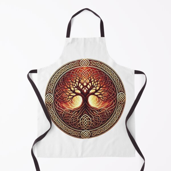 Item preview, Celtic Tree of Life – Fiery Red & Bronze Knotwork Mandala designed and sold by CelticSoulShop.