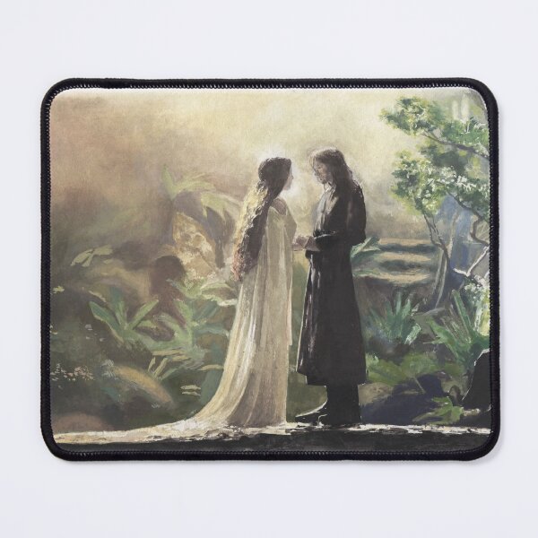 Item preview, Aragorn and Arwen gouache painting designed and sold by loulettart.