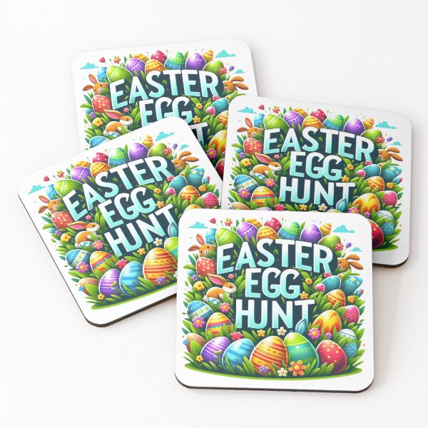 Item preview, Colorful Easter Egg Hunt Illustration designed and sold by Apex Designs.