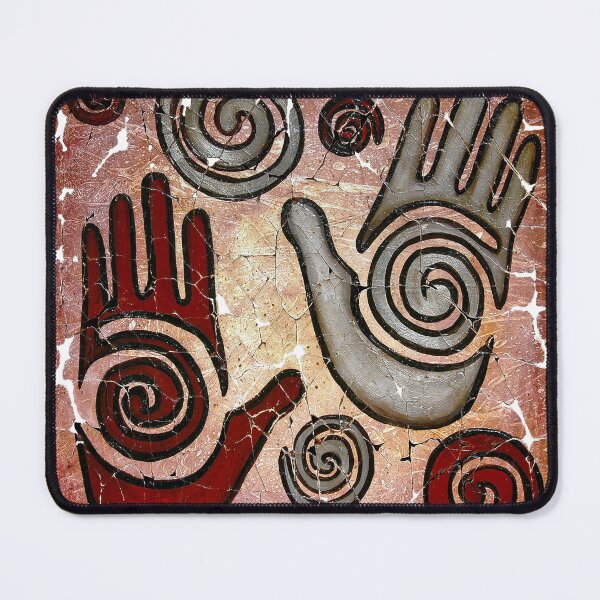 Item preview, Healing Hands Crackled Modern Fresco designed and sold by Rocky Mountain Artistry.
