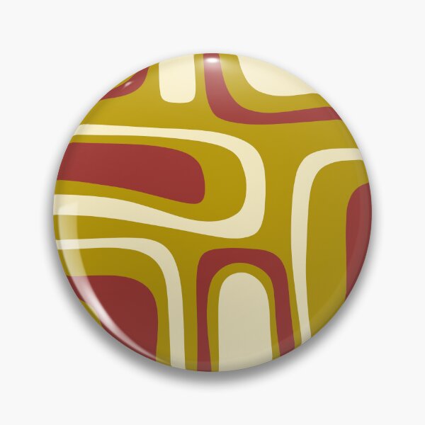 Item preview, Mid-Century Modern Abstract Palm Springs Pattern in Chartreuse Maroon Cream designed and sold by kierkegaard.