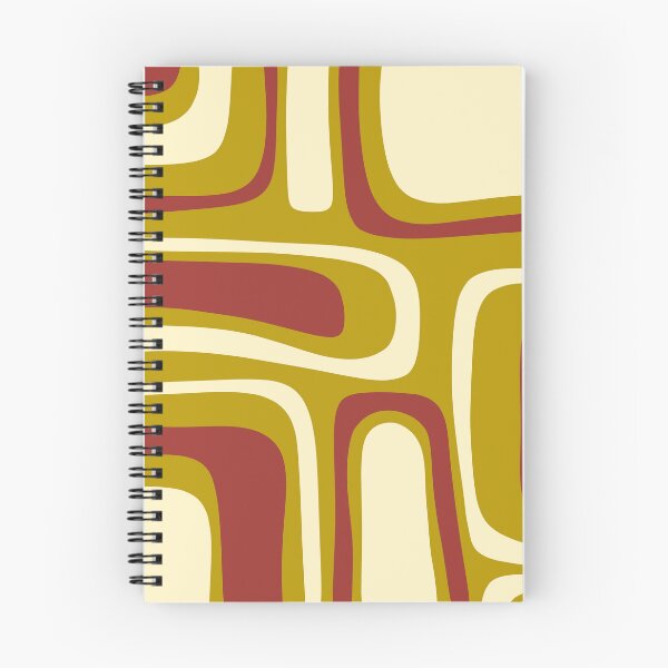Item preview, Mid-Century Modern Abstract Palm Springs Pattern in Chartreuse Maroon Cream designed and sold by kierkegaard.