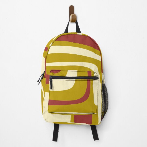 Item preview, Mid-Century Modern Abstract Palm Springs Pattern in Chartreuse Maroon Cream designed and sold by kierkegaard.