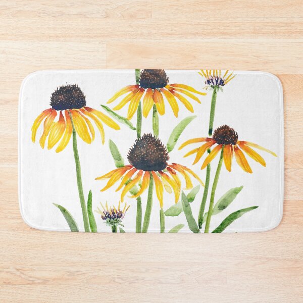 Item preview, hand painted yellow black eyed Susan gloriosa daises watercolour 2025 designed and sold by ColorandColor.
