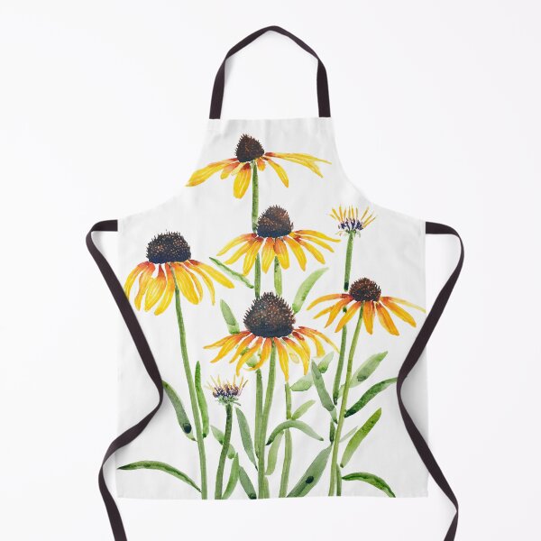 Item preview, hand painted yellow black eyed Susan gloriosa daises watercolour 2025 designed and sold by ColorandColor.