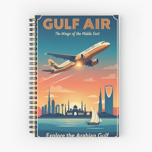 Item preview, Gulf Air Travel Poster designed and sold by Skyframe Aviation.