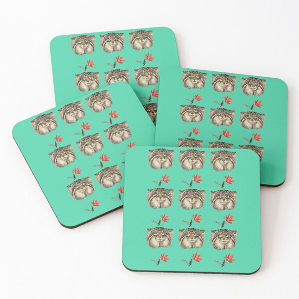 Item preview, Pallas cat and flower designed and sold by CLBArtDesign.