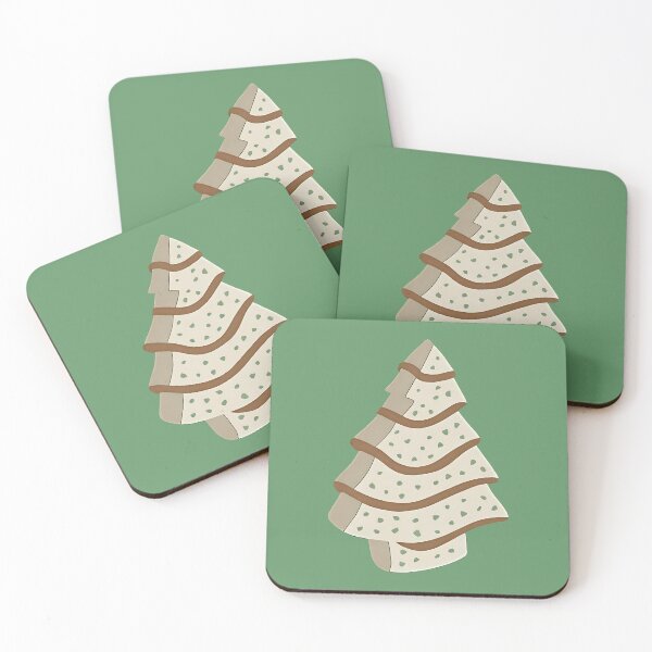 Item preview, Christmas Tree Snack Cake Peppermint Bow Pattern designed and sold by Magnolia Valley Art.