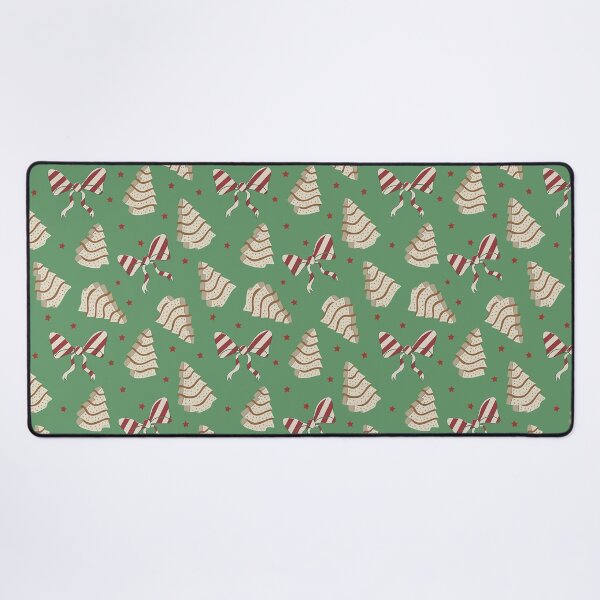 Item preview, Christmas Tree Snack Cake Peppermint Bow Pattern designed and sold by Magnolia Valley Art.