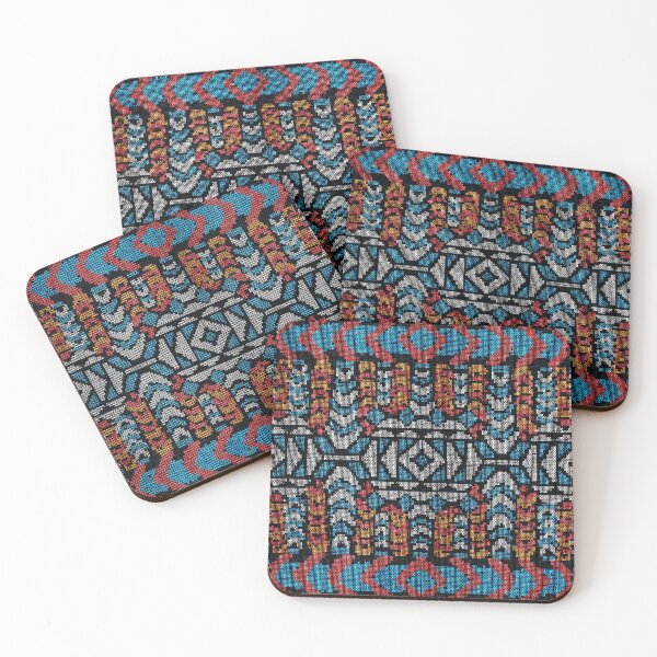 Item preview, Tribal Warrior Weave – Bold Ethnic Geometric Textile Pattern designed and sold by BUDDYLUU.