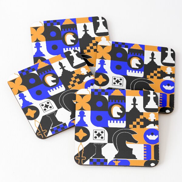 Item preview, Abstract Chess Pattern with Geometric Shapes designed and sold by darkskinbender.