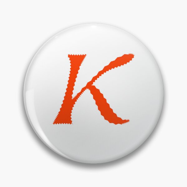 Item preview, Electric Orange Letter K – Spiky Script Calligraphy designed and sold by uncoXab.