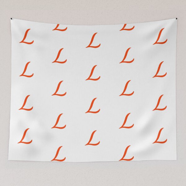 Item preview, Electric Orange Letter L – Spiky Script Calligraphy designed and sold by uncoXab.