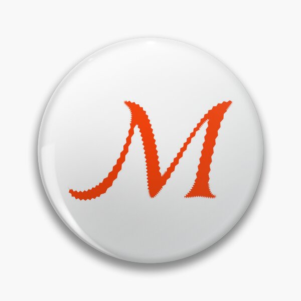 Item preview, Electric Orange Letter M – Spiky Script Calligraphy designed and sold by uncoXab.