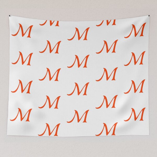 Item preview, Electric Orange Letter M – Spiky Script Calligraphy designed and sold by uncoXab.