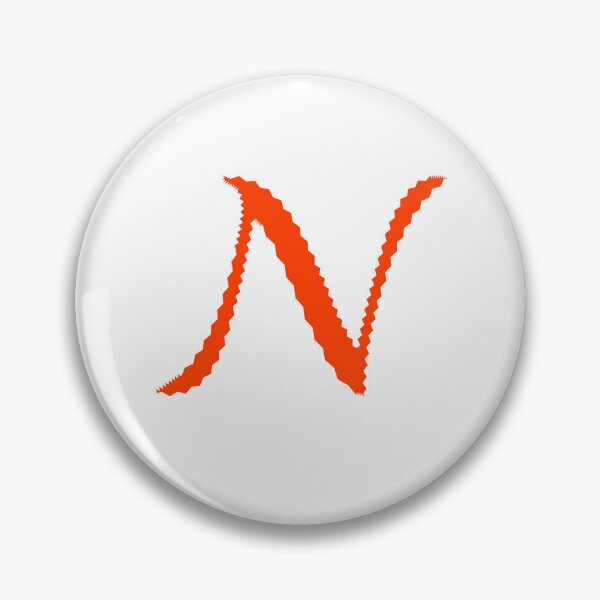 Item preview, Electric Orange Letter N – Spiky Script Calligraphy designed and sold by uncoXab.