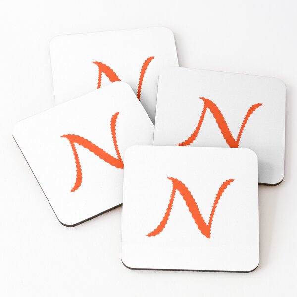 Item preview, Electric Orange Letter N – Spiky Script Calligraphy designed and sold by uncoXab.