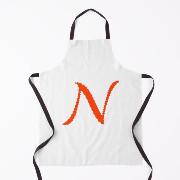 Item preview, Electric Orange Letter N – Spiky Script Calligraphy designed and sold by uncoXab.