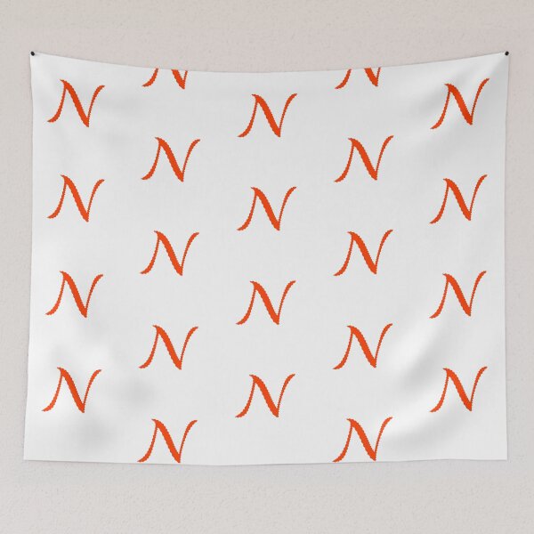 Item preview, Electric Orange Letter N – Spiky Script Calligraphy designed and sold by uncoXab.