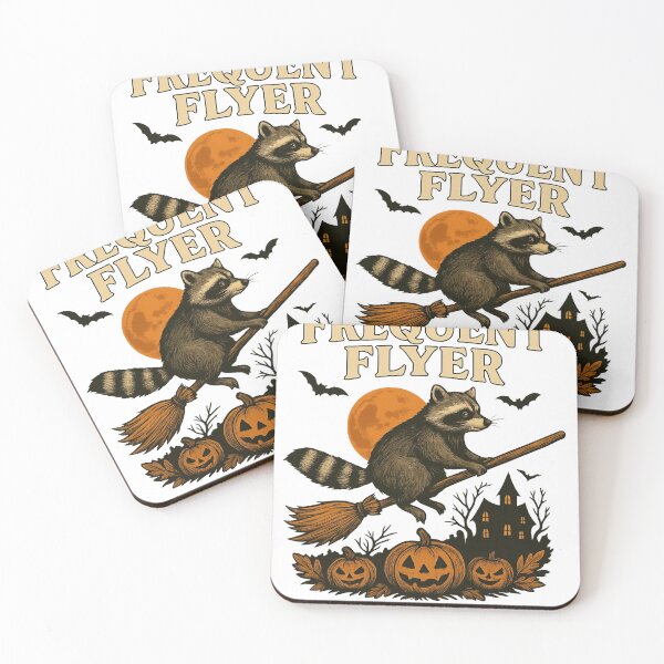 Item preview, Frequent Flyer – Halloween Raccoon designed and sold by CloydRueck.