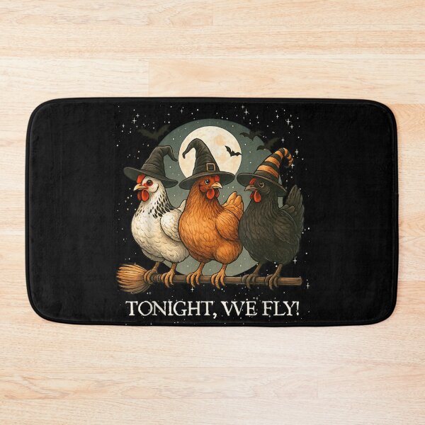 Item preview, Tonight We Fly T-Shirt, Funny Chicken Witches Halloween, Farm Animal Spooky Tee designed and sold by TiaraHans.