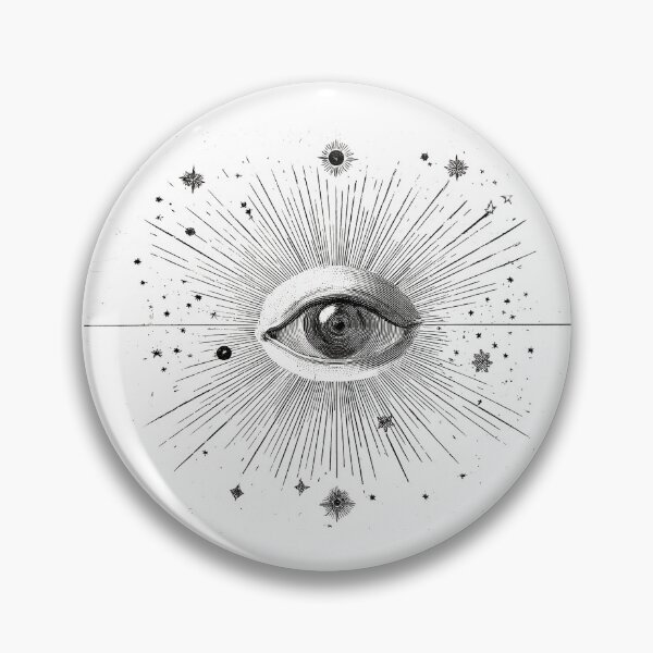 Item preview, Vintage Celestial Eye with Radiant Stars designed and sold by HEXANDGLOSS.