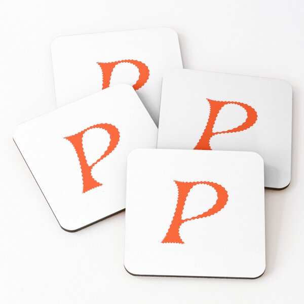 Item preview, Electric Orange Letter P – Spiky Script Calligraphy designed and sold by uncoXab.