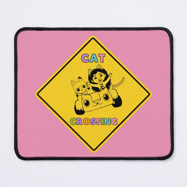 Item preview, Ameowzing Cat Crossing Sign with Gabby and Pandy designed and sold by YonderAndBeyond.