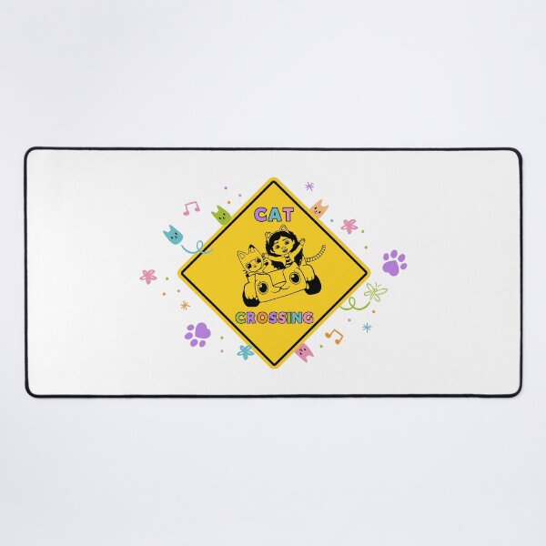 Item preview, Ameowzing Cat Crossing Sign with Gabby and Pandy designed and sold by YonderAndBeyond.